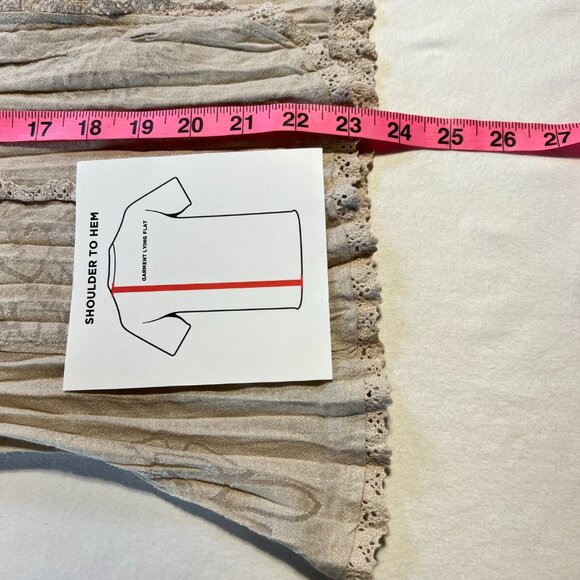 Flair Women's Size Large Button-Down Shirt – Cotton Blend with Lace & wrinkled - Picture 6 of 13